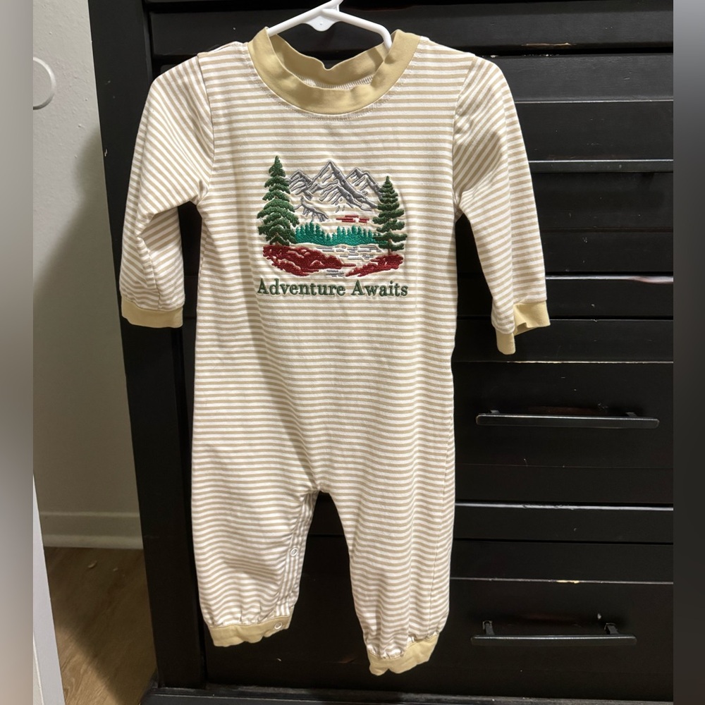 Kinder Smocks “Adventure Awaits” One Piece Romper